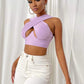 TOP 'IBIZA PINK'-  Top baby pink detaliu decolteu
