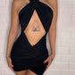 Rochie ‘Summer Heat’ - Rochie neagra, de vara cu detalii cut out