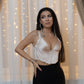 Corset 'Rose Gold' din satin