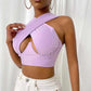 TOP 'IBIZA PINK'-  Top baby pink detaliu decolteu