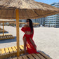 Compleu de plaja din doua piese "Punta Cana" Rosu