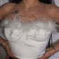 CORSET ‘FEATHER DREAM’  - Corset top cu pene