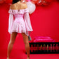 Rochie 'Pink Wave' - Rochie de vara, cu corset si maneci lejere, roz