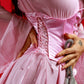 Rochie 'Pink Wave' - Rochie de vara, cu corset si maneci lejere, roz